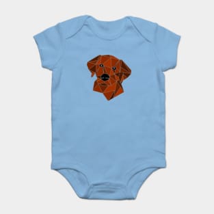 Labrador Chocolate Stained Glass Baby Bodysuit